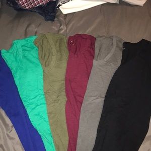 6 V-Neck T-shirts - Bundled!!!